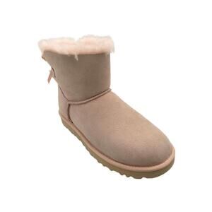 UGG Women's Mini Bailey Bow II Ankle Boot Beige Blush - Medium